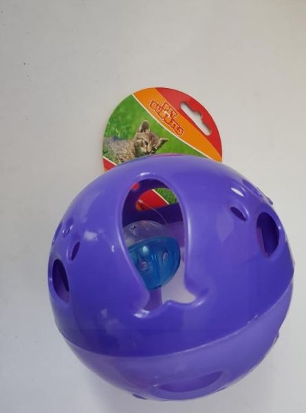 Cat toy ball with bells. Fish design for cats.