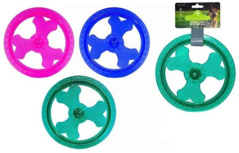 Flying disc dog toy. Tug toy. Light up toy.