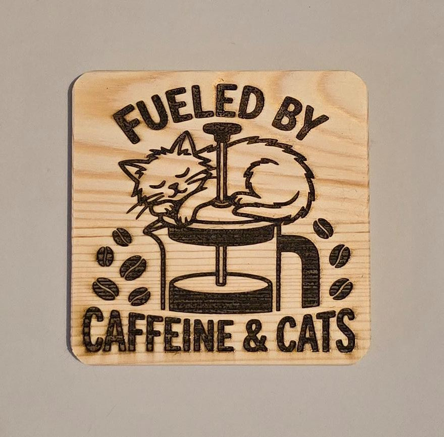 Solid wood coasters. Dog and cat lover coasters. Animal lover gift. Coffee lover gift.