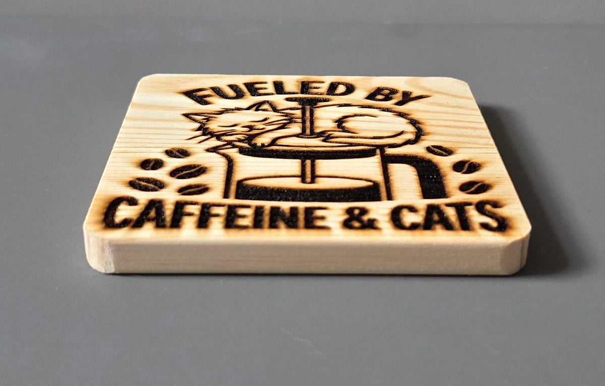 Solid wood coasters. Dog and cat lover coasters. Animal lover gift. Coffee lover gift.