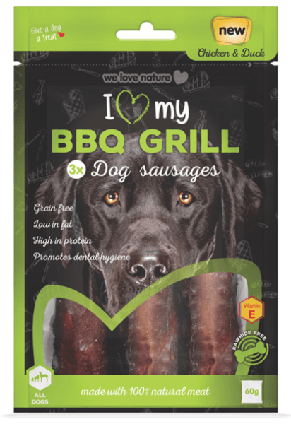 Dog sausages. Protein packed treats.