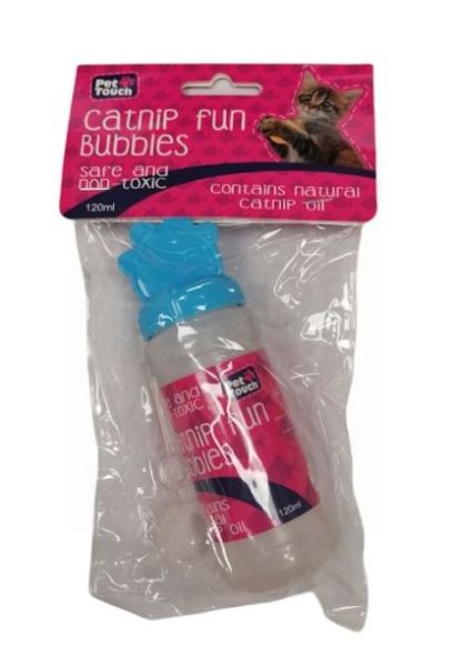Cat safe bubbles. Catnip infused bubbles. Cat toy.