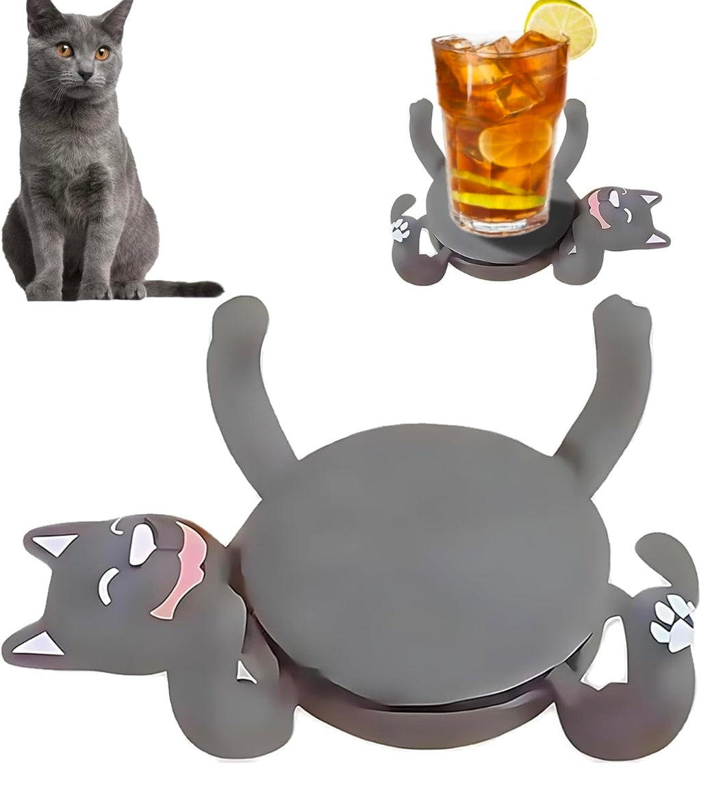 Cat shaped 3d printed drink holder. Cup and glass holder. Cat hug design.