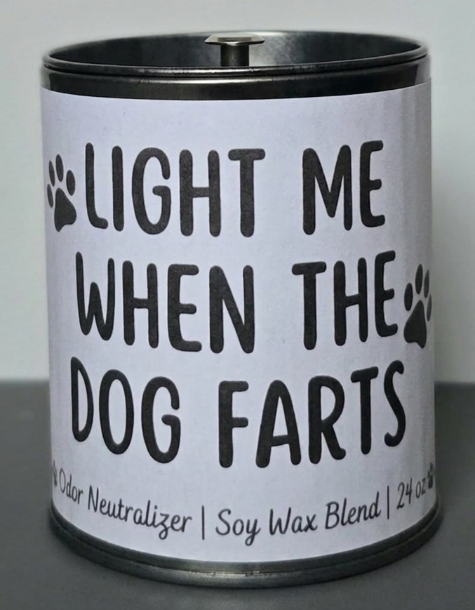 Funny candle. Dog lover gift. Odour eliminator candle.