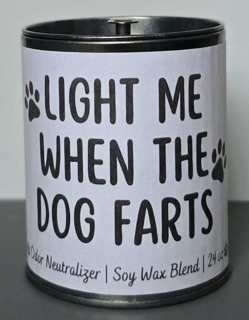 Funny candle. Dog lover gift. Odour eliminator candle.