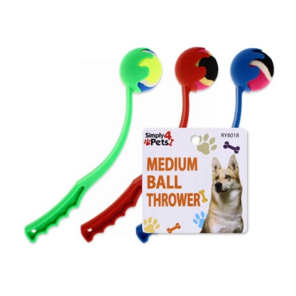 Ball thrower for dogs. Comes with ball. Dog toy.