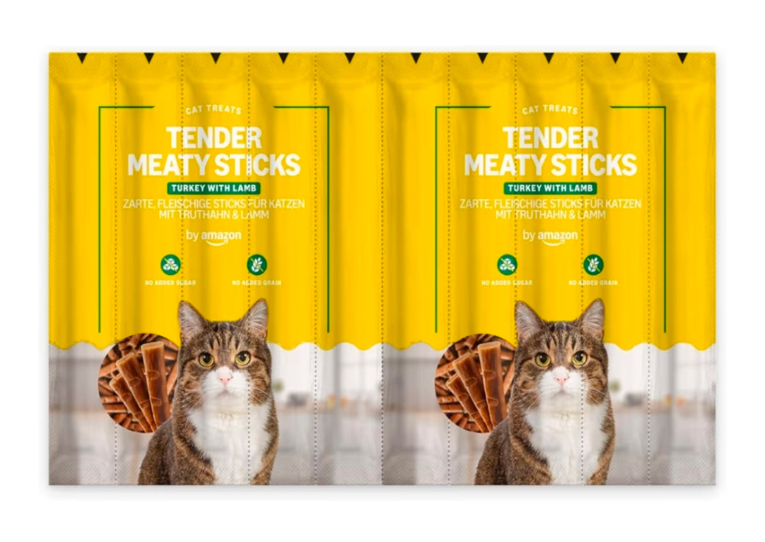 Cat stick treats. Turkey with lamb cat treats.