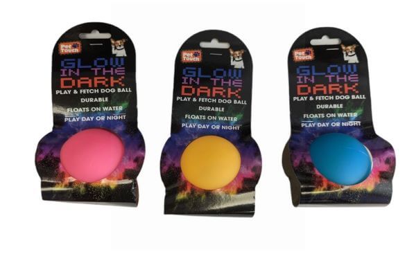 Dog toy. Glow in the dark hard ball. Cat toy.