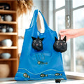 Reusable cat bag for animal lovers. Shopping bag.