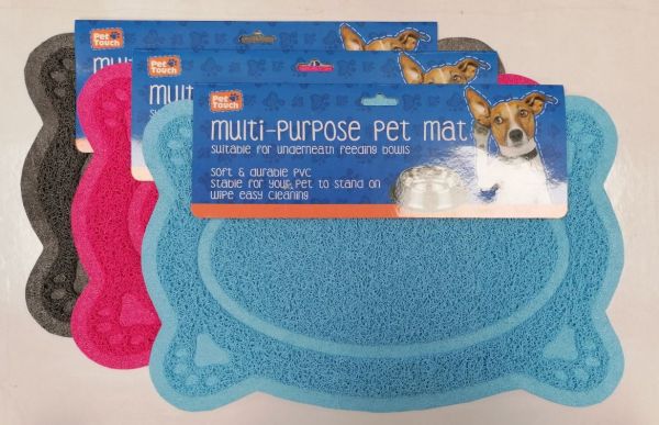 Multi purpose pet mat. Mat for dogs and cats. Food bowl mat. Cat litter box mat.